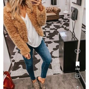 Blank NYC Brown Teddy Jacket